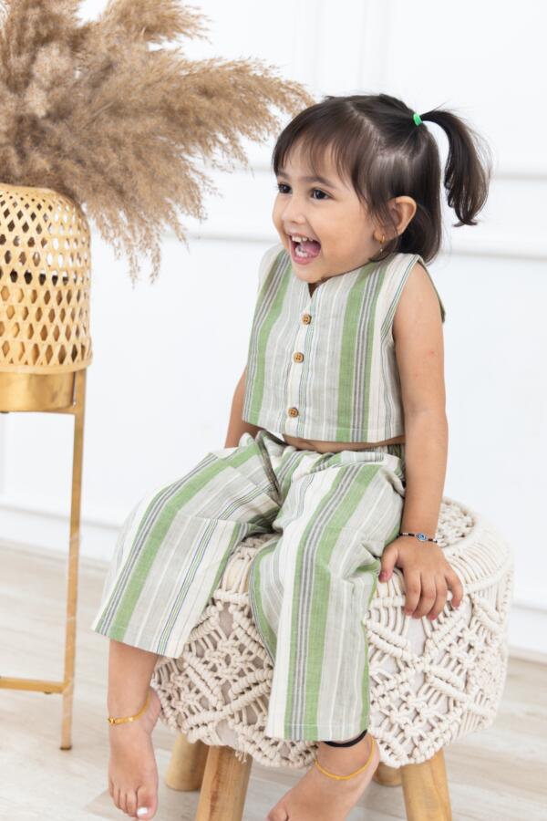 Green stripes co-ords