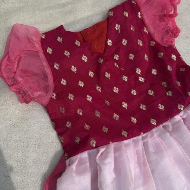 Brush print frock